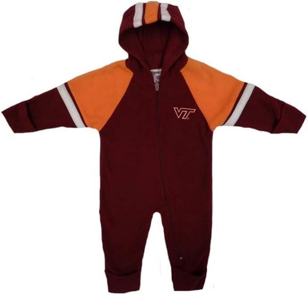 Virginia Tech Hokies NCAA Vintage Baby Fleece Coverall - 12 Months